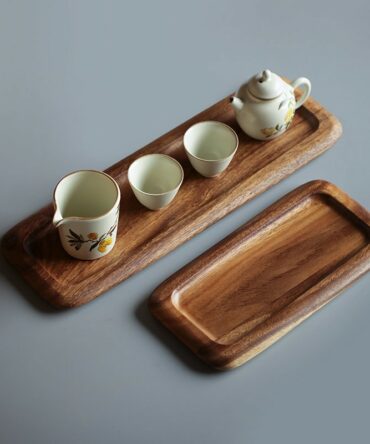 Gohobi Wooden Rectangle Serving Tray